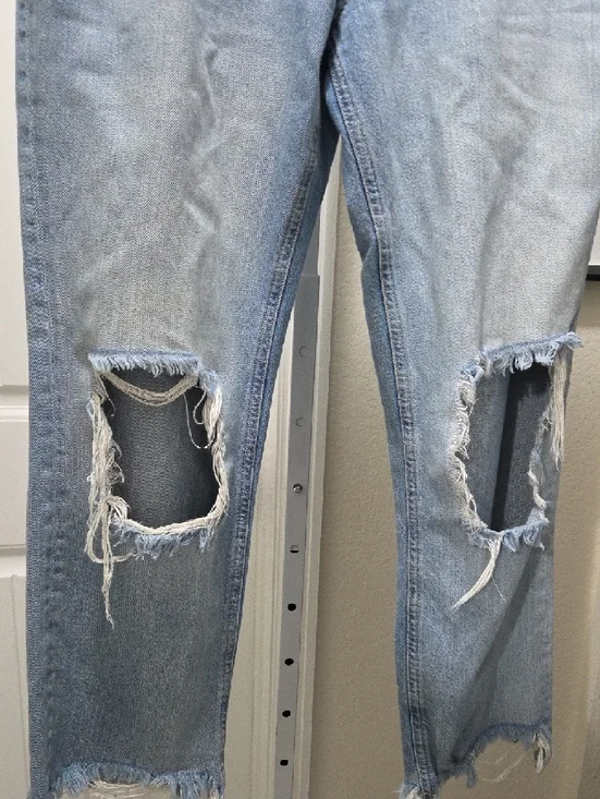 Free People Light Blue Distressed Boyfriend Jeans - Picture 3 of 4